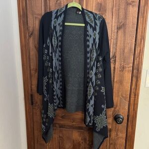 Chic Tey Art Alpaca Blend Patterned Cardigan Size Medium